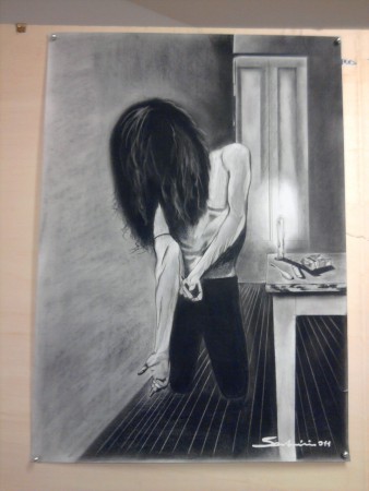 " EXSORCISM " cm 50 x 70 carboncino su cart. 200g x m2  2011 ( in vendita )